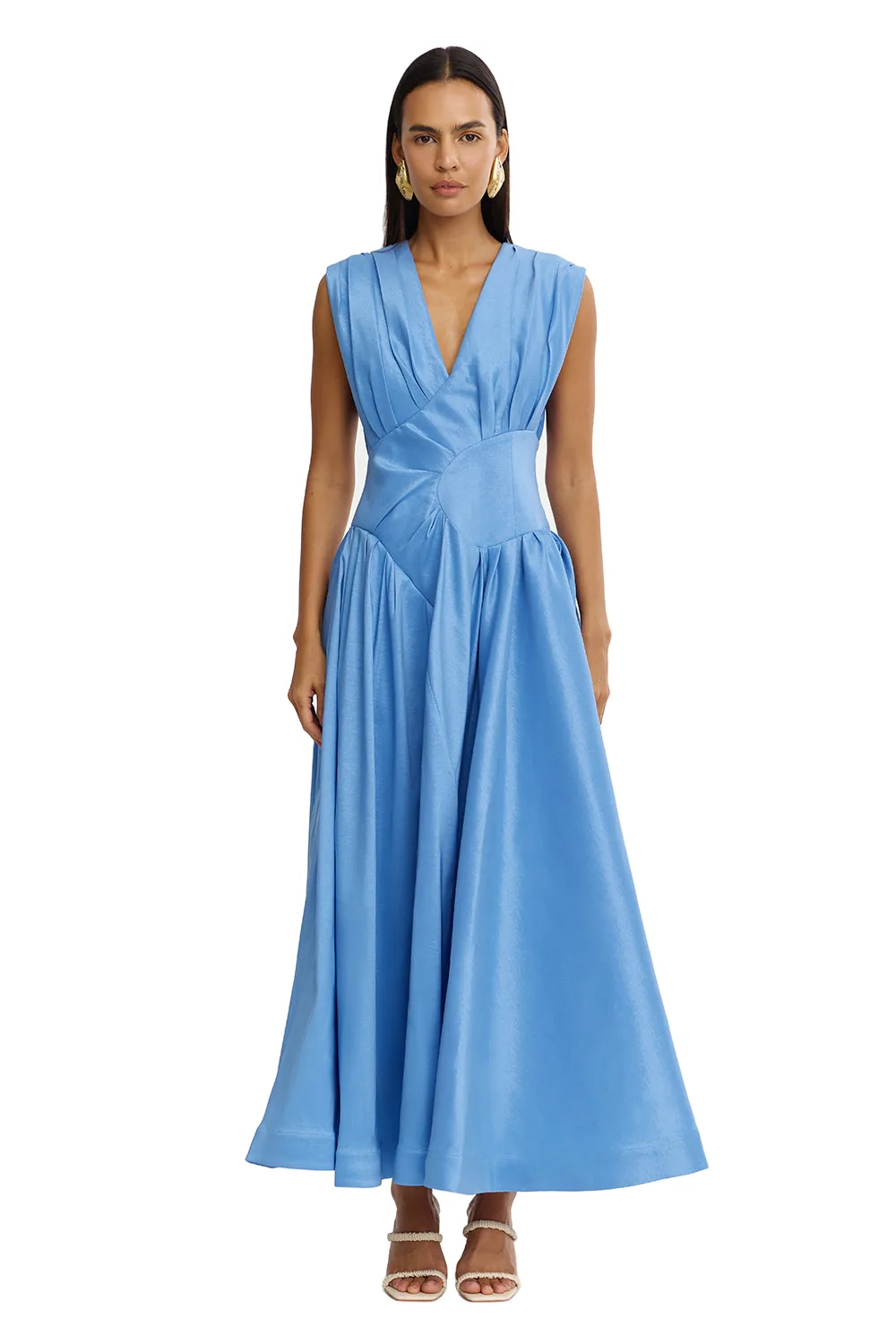Acler Innoxhill Maxi Dress in Lake Blue, Blue Dresses