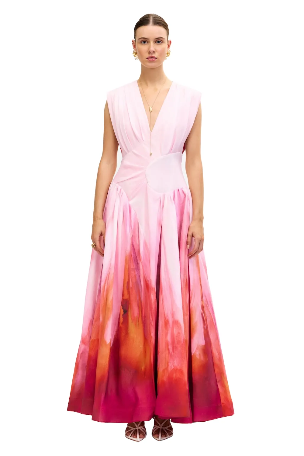 Acler Innoxhill Maxi Dress in Mimosa Sunrise, Pink Dresses