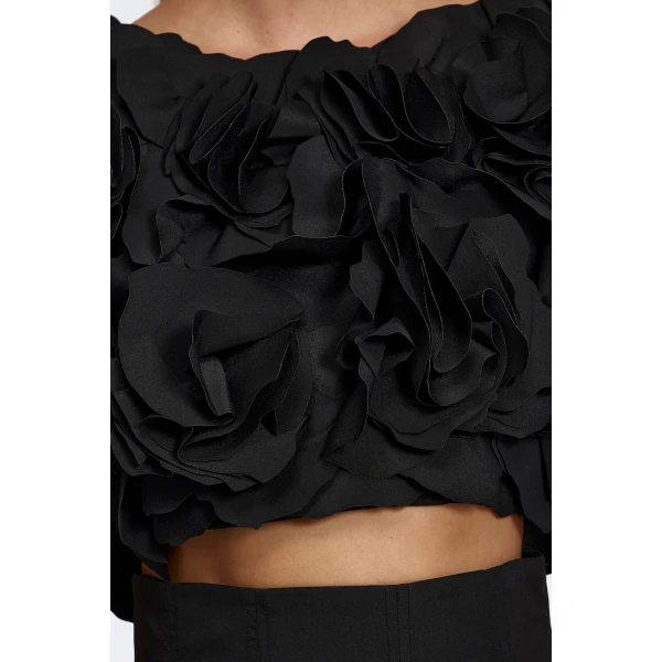 Acler Jackhill Top in Black, view 4