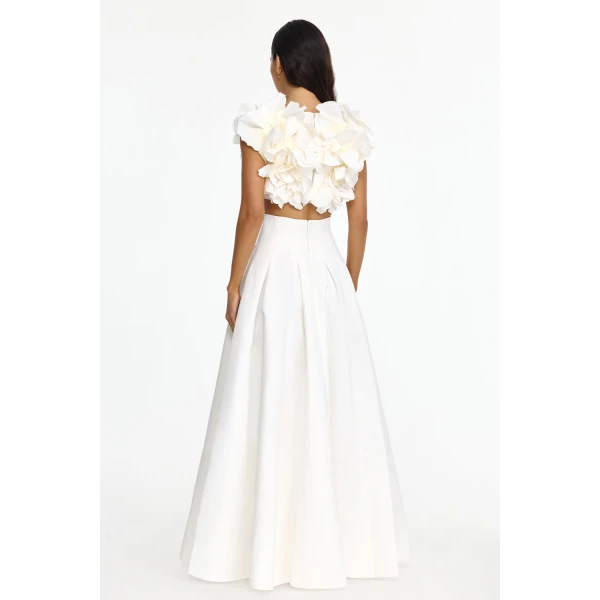 Acler Jackhill Top in Ivory, view 3