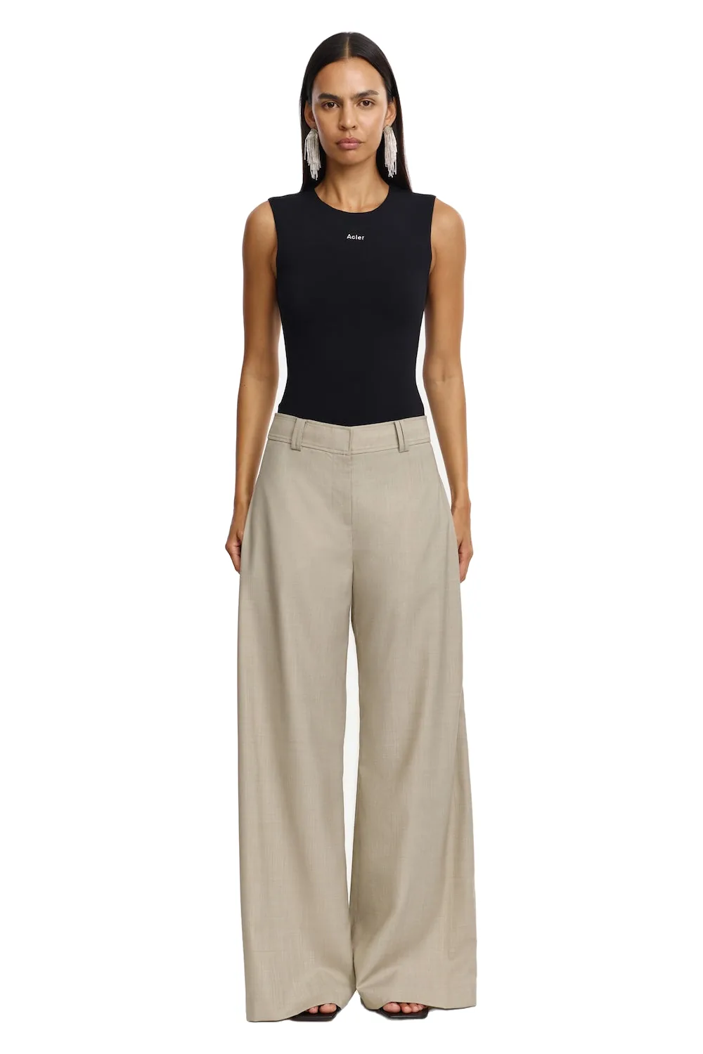 Acler Jared Pant in Marle, Neutrals Pants