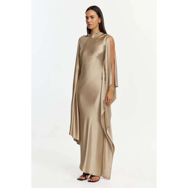Acler Jarvis Maxi Dress in Champagne, view 2