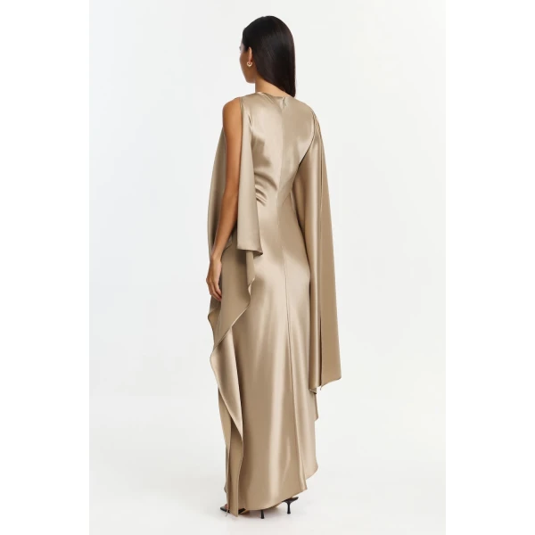 Acler Jarvis Maxi Dress in Champagne, view 3