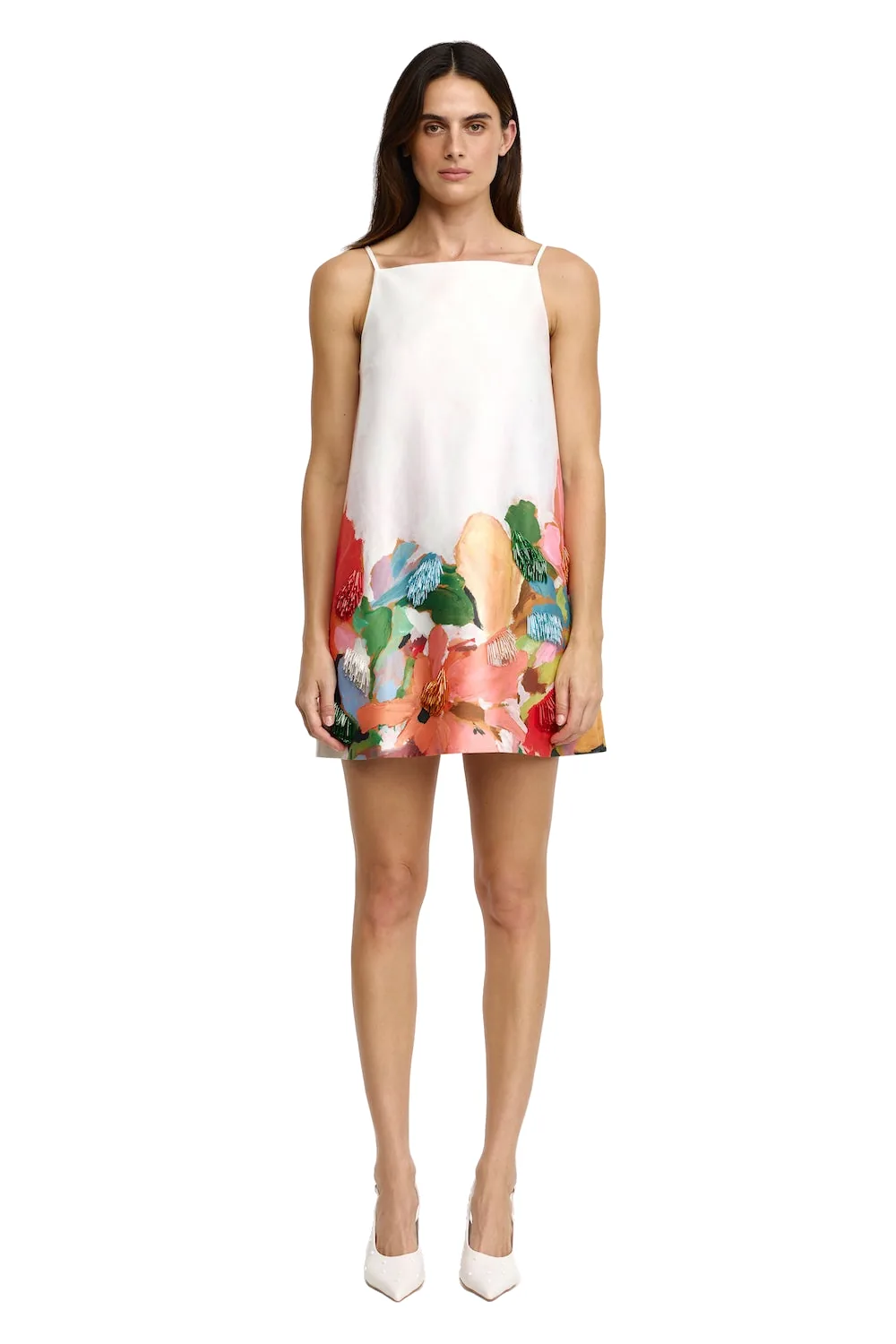 Acler Java Mini Dress in Mixed Floral, Multicolour Dresses