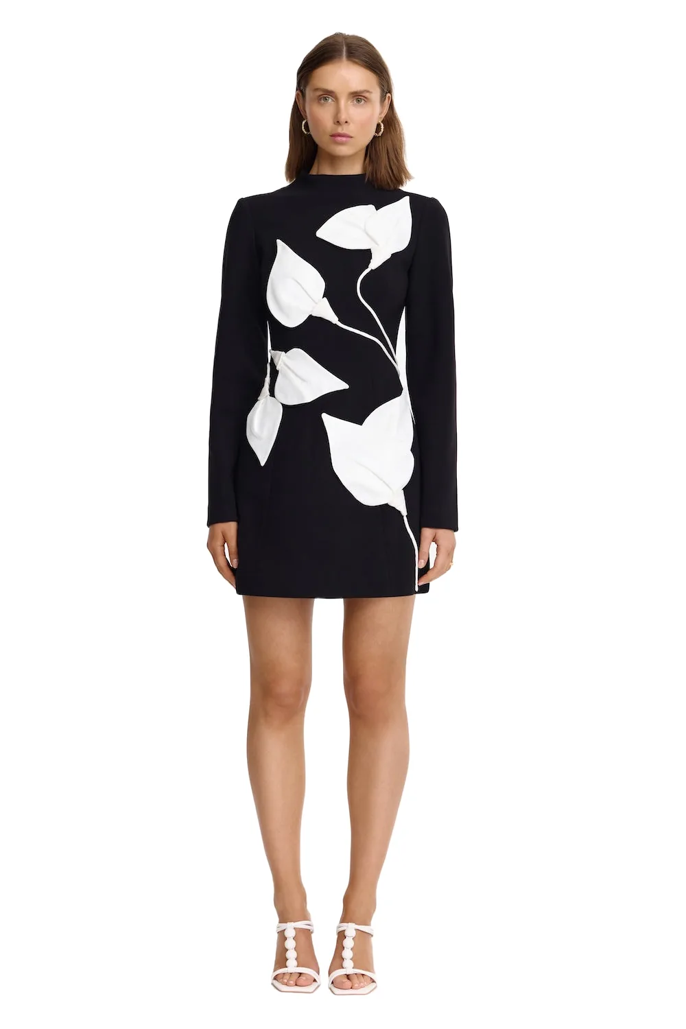 Acler Kadence Mini Dress in Black & Ivory, Black Dresses