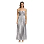 Acler Kelsale Maxi Dress in Silver Metallic
