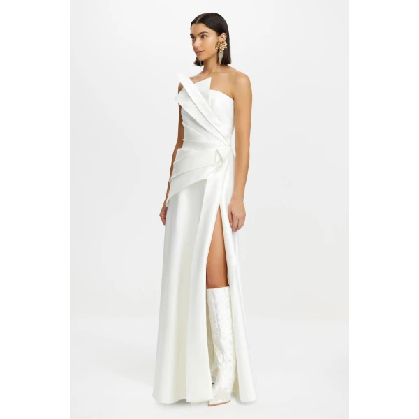 Acler Kenley Gown in Ivory, view 2
