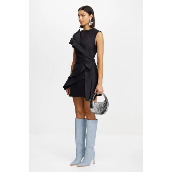 Acler Kenley Mini Dress in Black, view 2