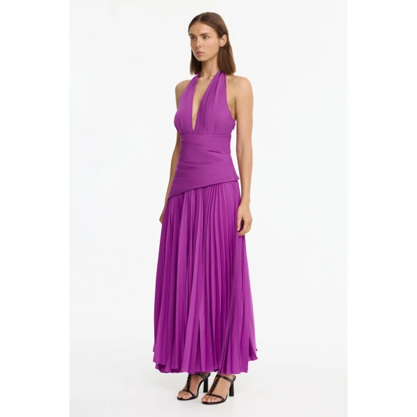 Acler Kerrison Maxi Dress in Deep Mulberry, view 3