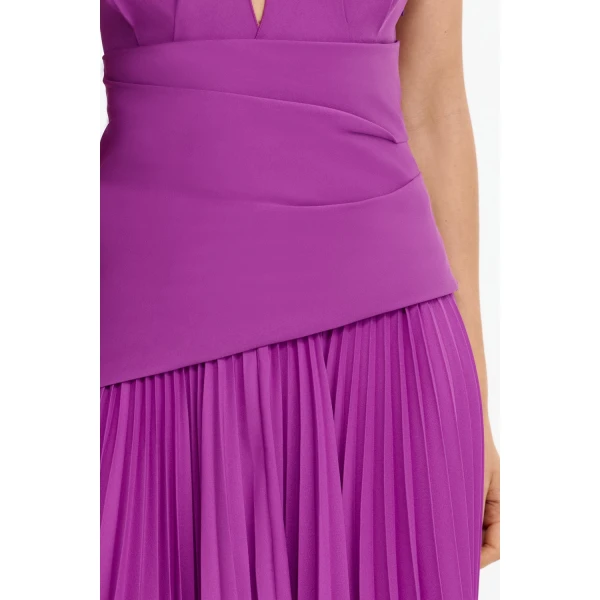 Acler Kerrison Maxi Dress in Deep Mulberry, view 4