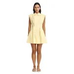 Acler Kimpton Mini Dress in Light Lemon
