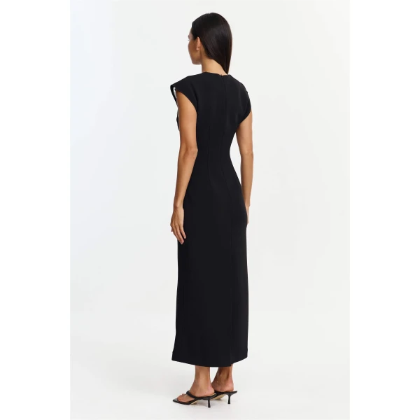 Acler Koda Midi Dress in Black, view 3