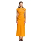 Acler Koda Midi Dress in Neon Mango