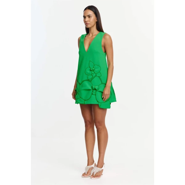 Acler Koda Mini Dress in Clover, view 2