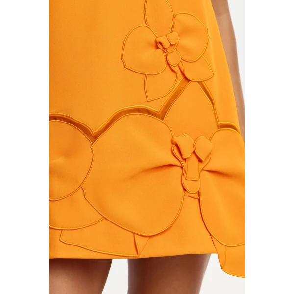 Acler Koda Mini Dress in Neon Mango, view 4