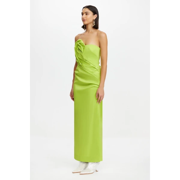 Acler Lade Midi Dress in Citron, view 2