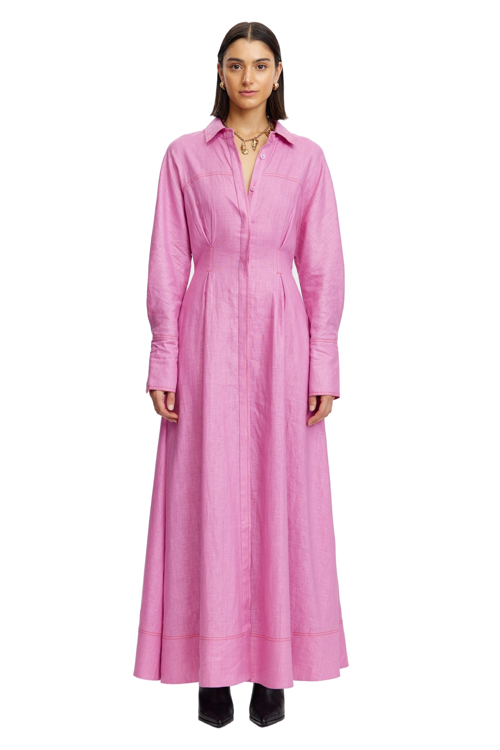 Acler Landore Maxi Dress in Ultra Violet, Pink Dresses