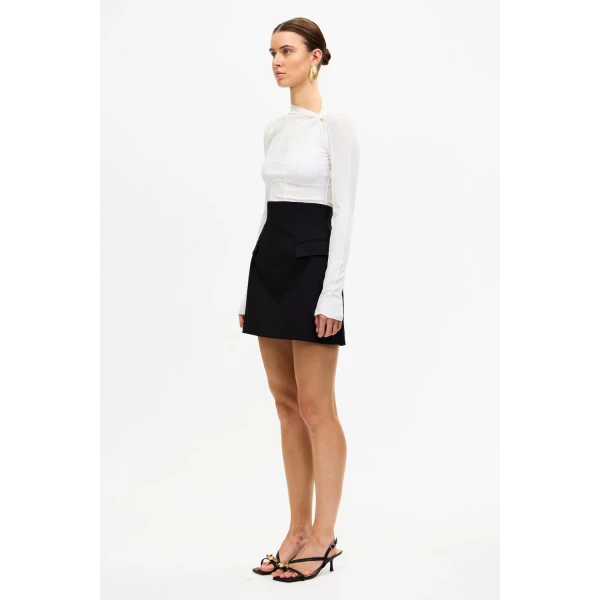 Acler Levedale Mini Skirt in Black, view 2