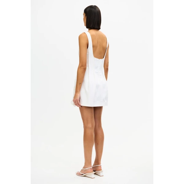 Acler Leven Mini Dress in Ivory, view 3