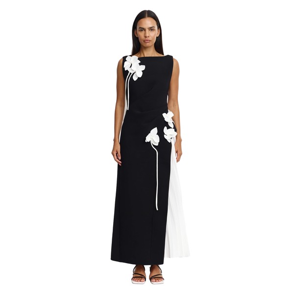 Acler Limisi Maxi Dress in Black & Ivory