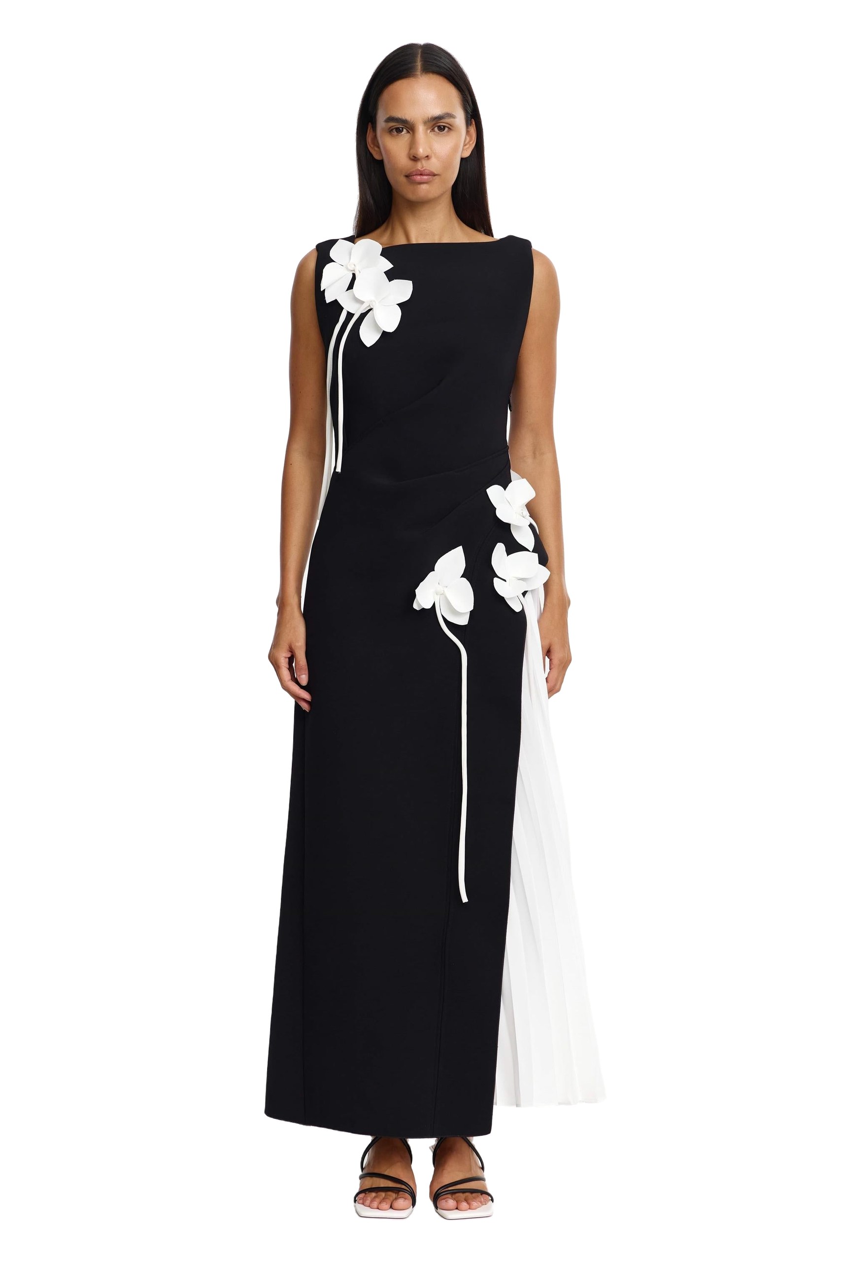 Acler Limisi Maxi Dress in Black & Ivory, Black Dresses