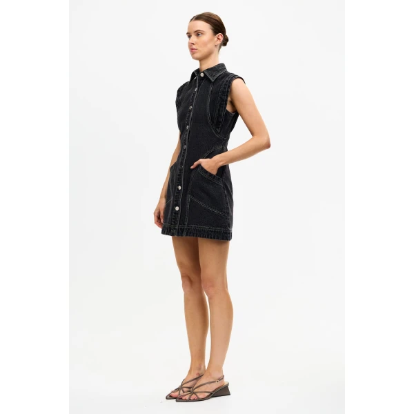 Acler London Mini Dress in Black, view 2