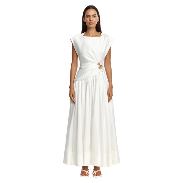 Acler Mannersly Maxi Dress in Ivory