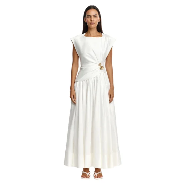 Acler Mannersly Maxi Dress in Ivory