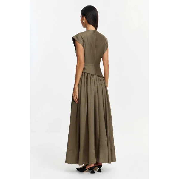 Acler Mannersly Maxi Dress in Pecan, view 3