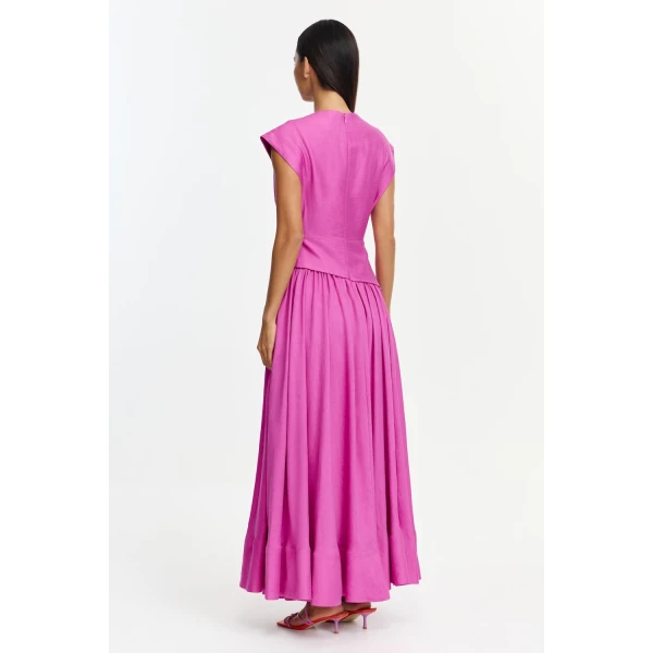Acler Mannersly Maxi Dress in Pink Topaz, view 3