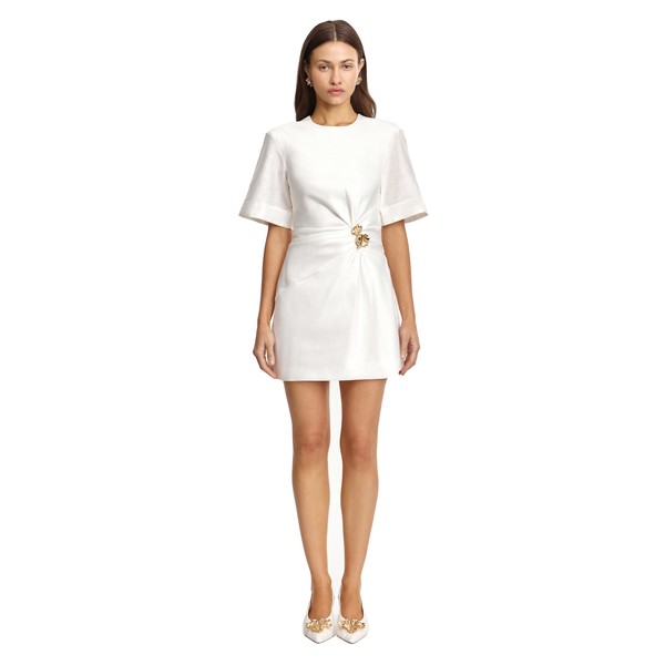 Acler Mannersly Mini Dress in Ivory