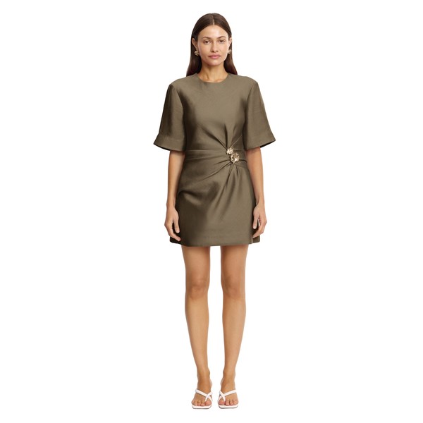 Acler Mannersly Mini Dress in Pecan