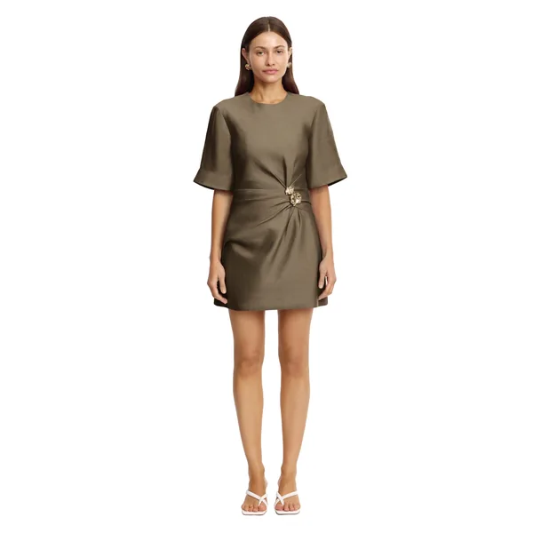 Acler Mannersly Mini Dress in Pecan