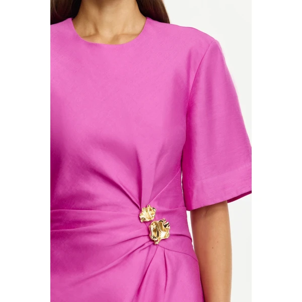 Acler Mannersly Mini Dress in Pink Topaz, view 4