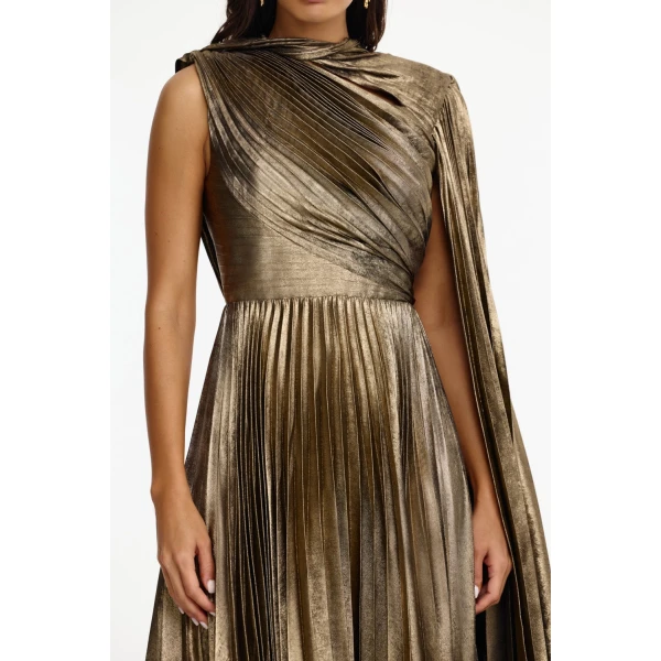 Acler Mapstone Maxi Dress in Golden, view 4