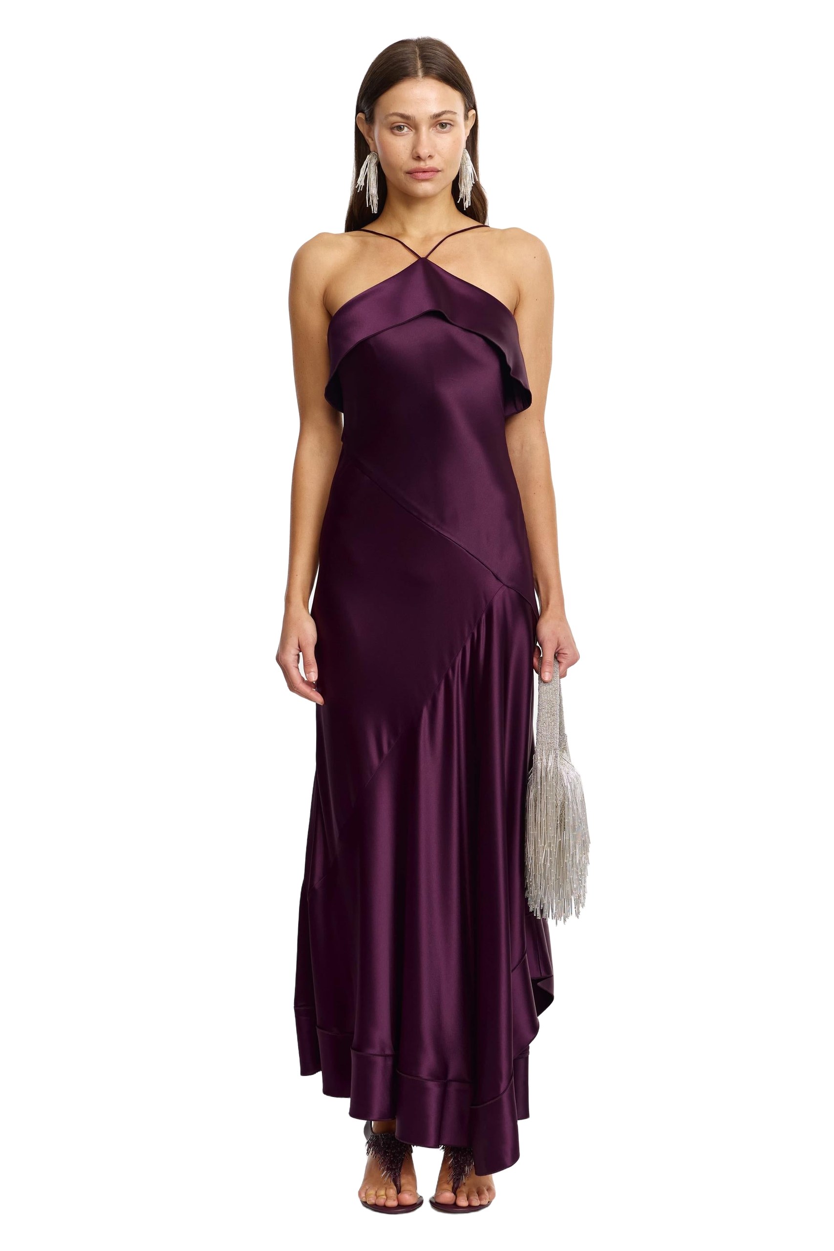 Acler Marara Maxi Dress in Fig, Purple Dresses