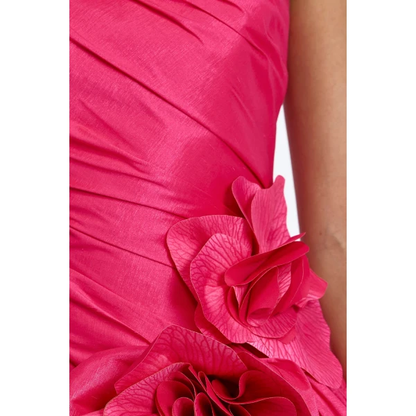 Acler Maxey Mini Dress in Magenta, view 4