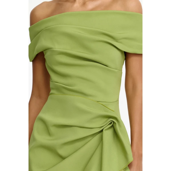 Acler Mersham Mini Dress in Chive, view 4
