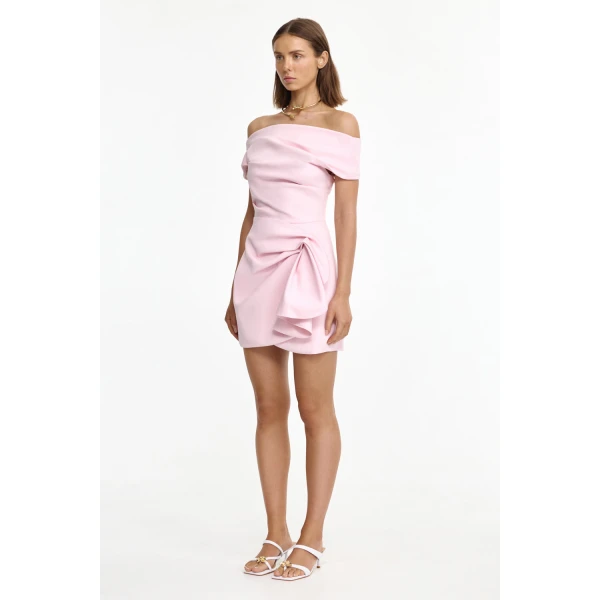 Acler Mersham Mini Dress in Powder Pink, view 2