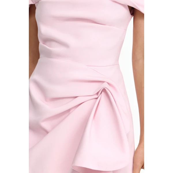 Acler Mersham Mini Dress in Powder Pink, view 4