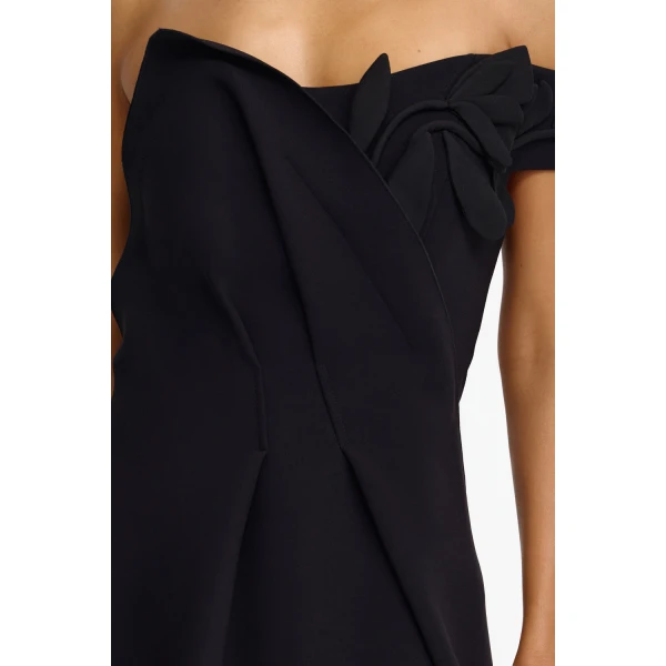 Acler Middletown Mini Dress in Black, view 4