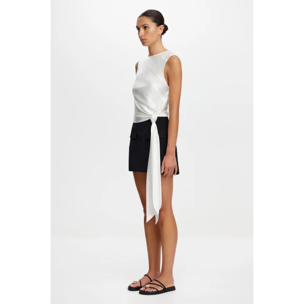 Acler Midton Top in Ivory, view 2