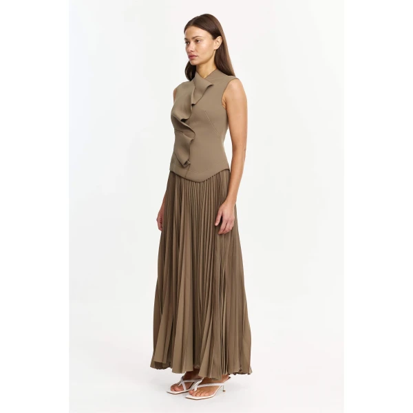 Acler Miner Maxi Dress in Pecan, view 2
