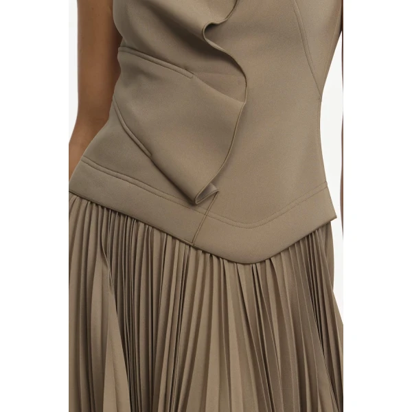 Acler Miner Maxi Dress in Pecan, view 4