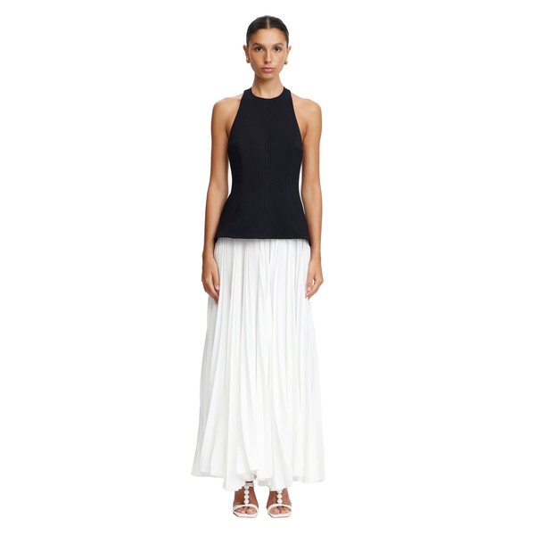Acler Minhall Maxi Dress in Ivory & Black
