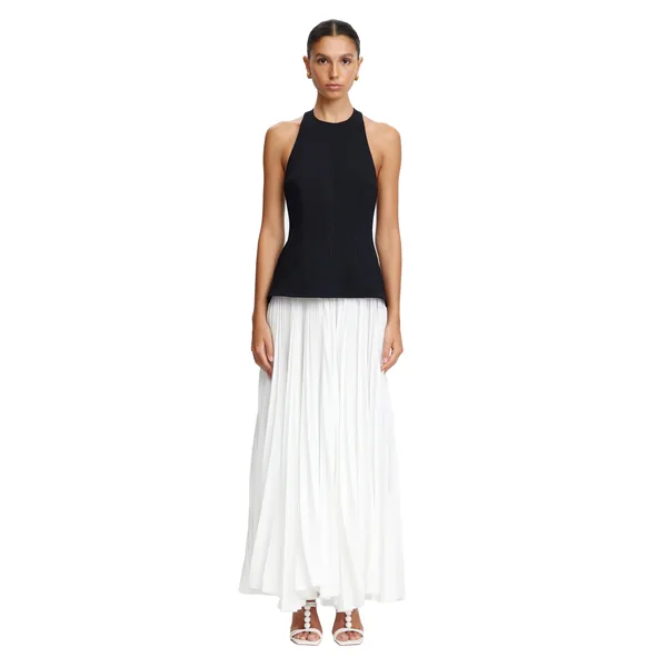 Acler Minhall Maxi Dress in Ivory & Black