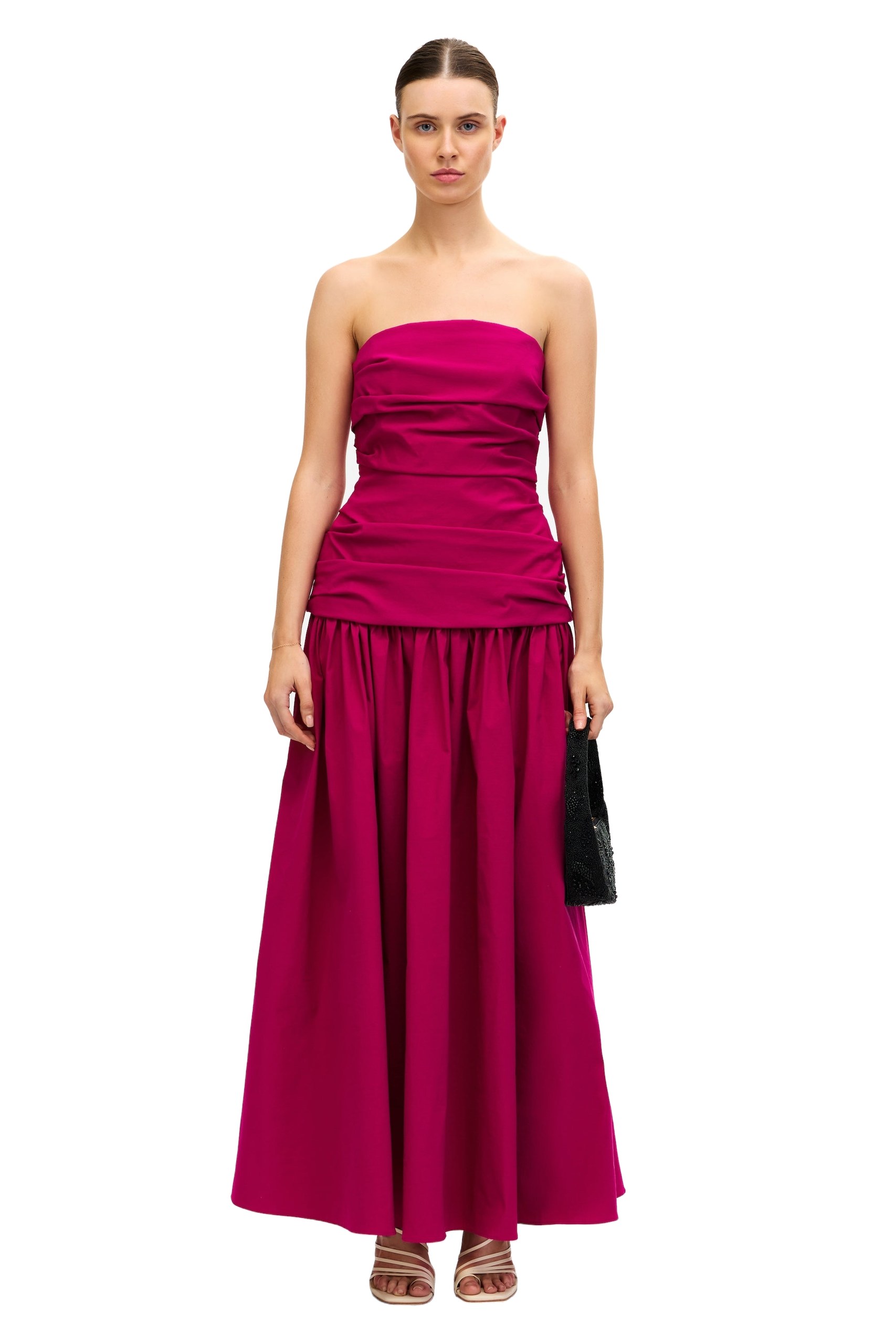 Acler Nershall Maxi Dress in Iris, Pink Dresses