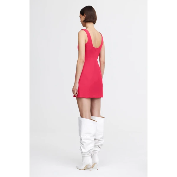 Acler Newbewick Mini Dress in Berry Pink, view 3