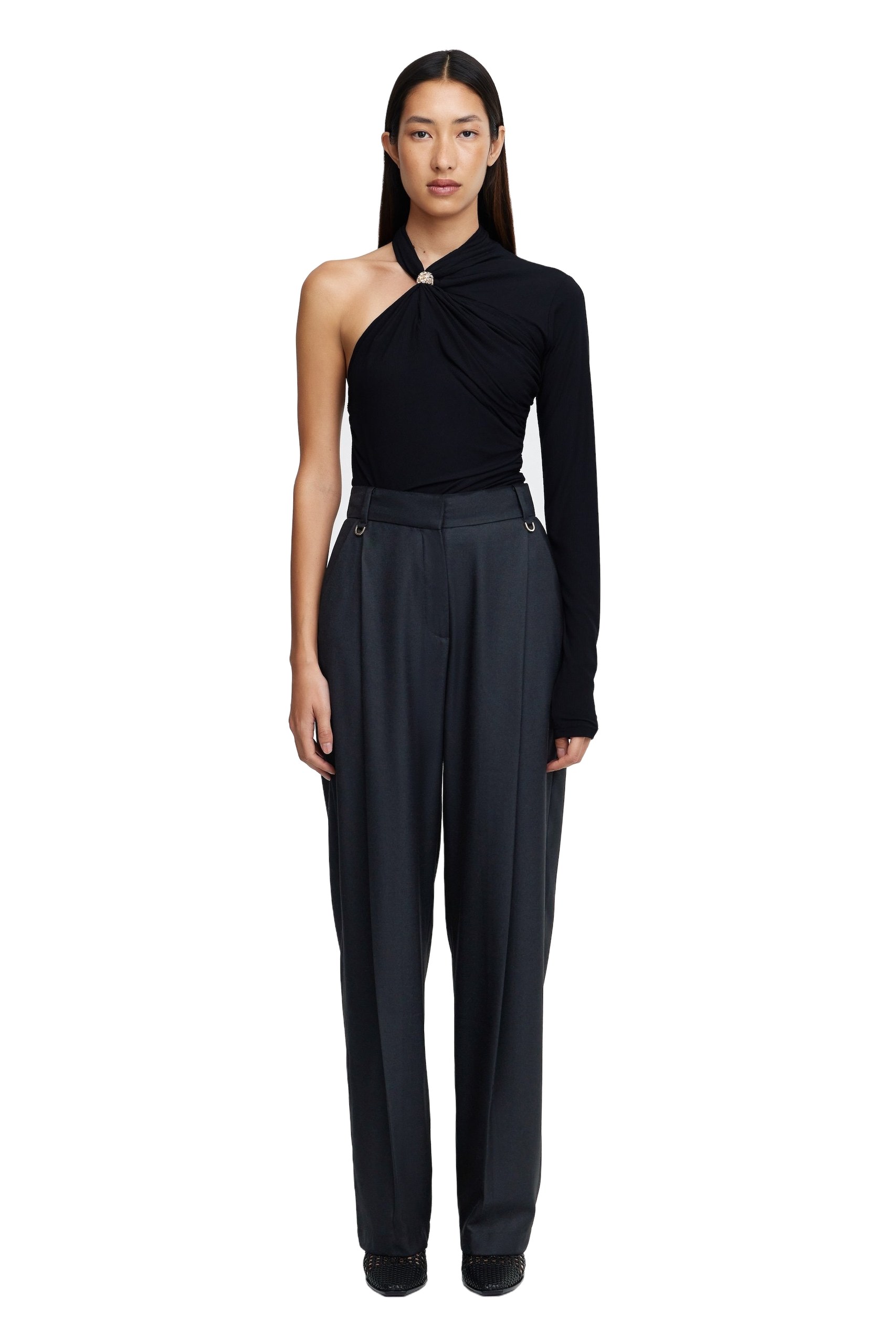 Acler Newbewick Pant in Charcoal, Grey Pants