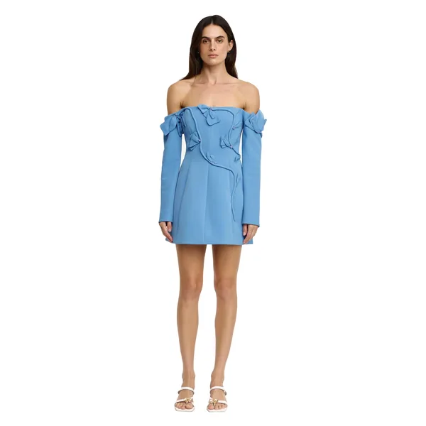 Acler Newmoat Mini Dress in Alt Blue